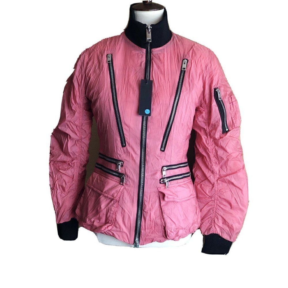 Diesel W-BLANKYT GIACCA Pink Nylon Puffer Jacket S - Picture 3 of 12